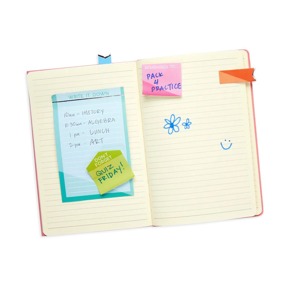 Side Notes Sticky Tab Notepad | Pastel Rainbow