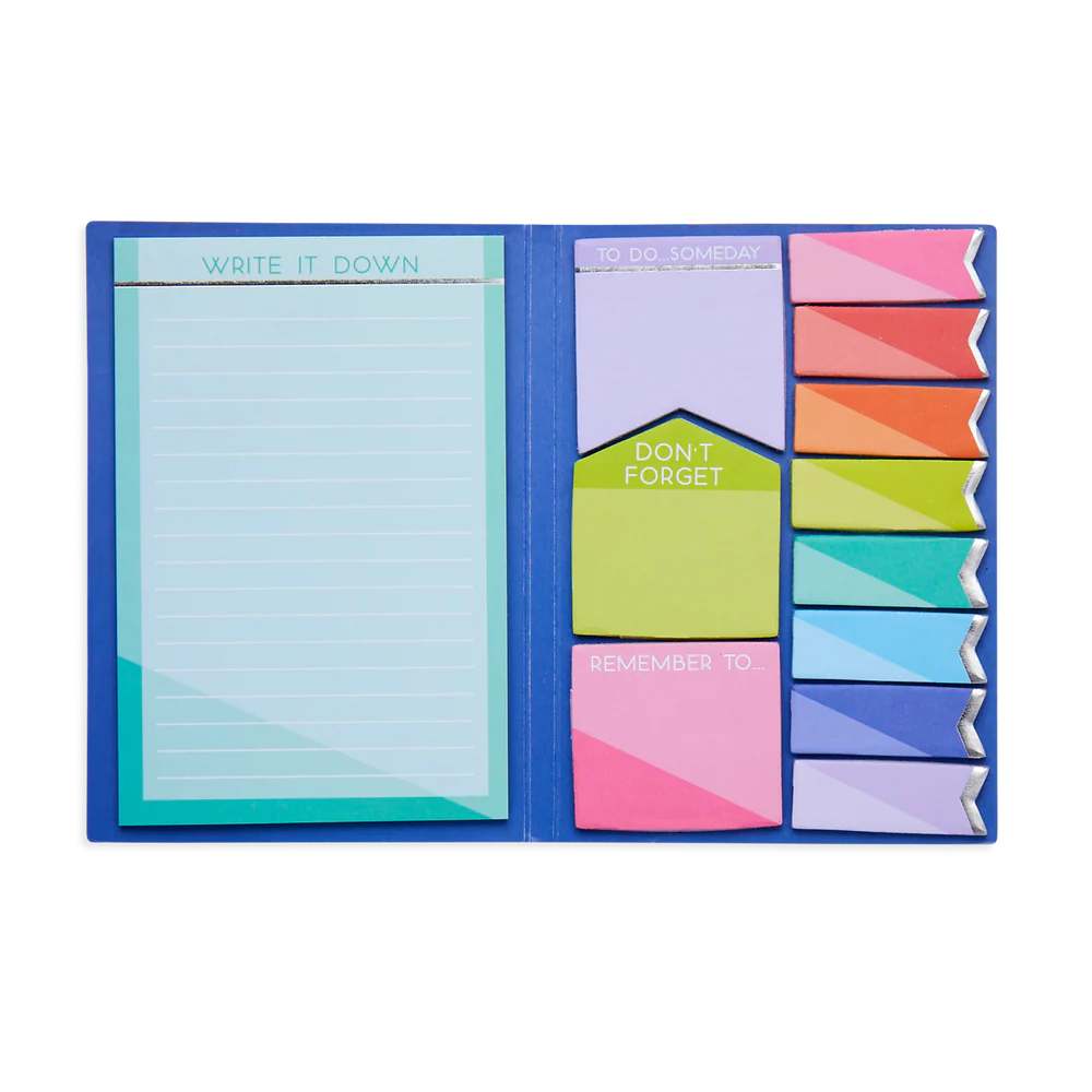 Side Notes Sticky Tab Notepad | Pastel Rainbow