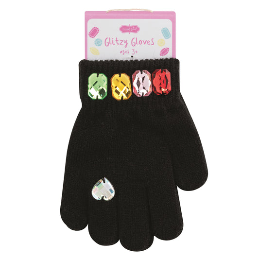 Black Glitzy Gloves