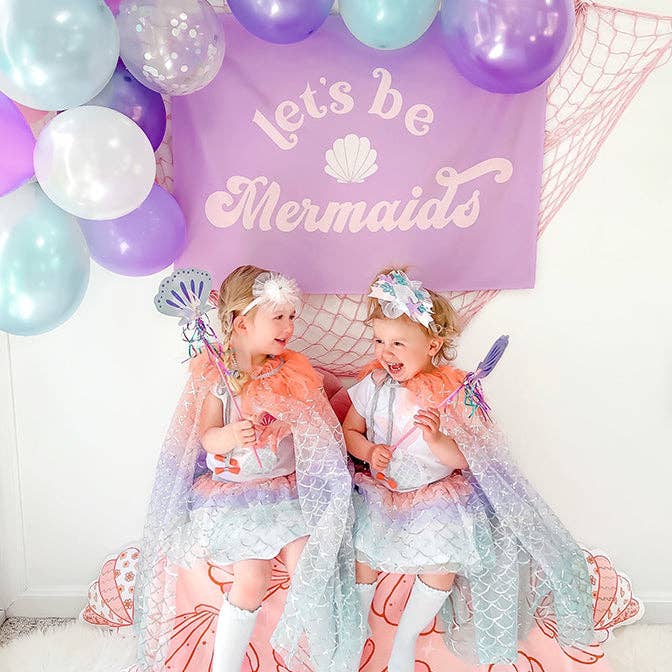 Purple | Let's Be Mermaids Banner | Mini 13x17"