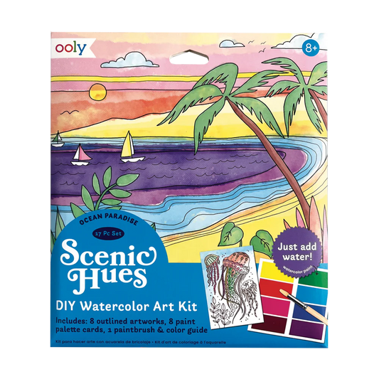 Scenic Hues: DIY Watercolor Art Kit | Ocean