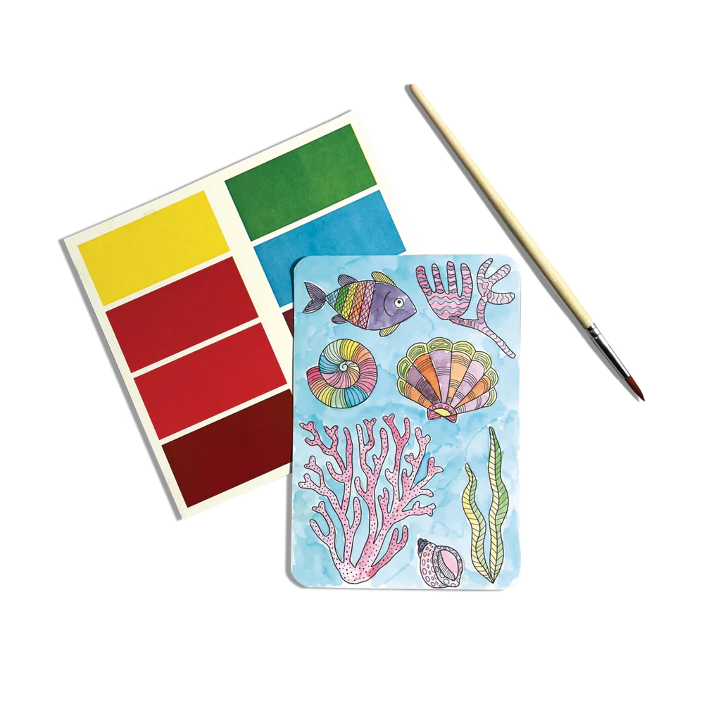 Scenic Hues: DIY Watercolor Art Kit | Ocean