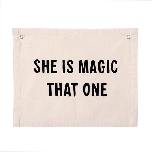 She is Magic Canvas Banner: Natural
