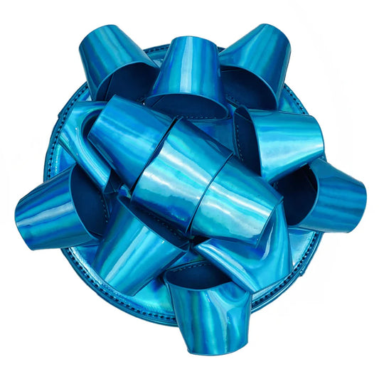 Glitzy Gift Ribbon Handbag | Blue Holographic