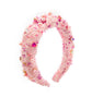 Jeweled Hearts/Stars Tweed Knot Headband