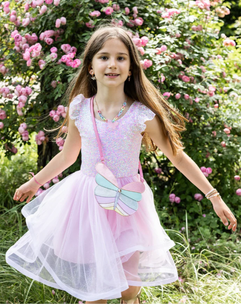 Pink Sequins Twirl Dress