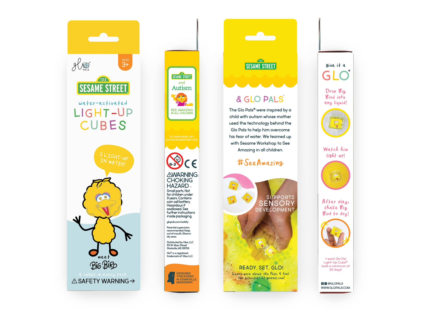 Big Bird - Sesame Street Light-Up Cubes | Glo Pals