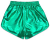 Green Metallic Shorts