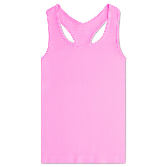 Rose Cropped Ribbed Racerback Tank Top