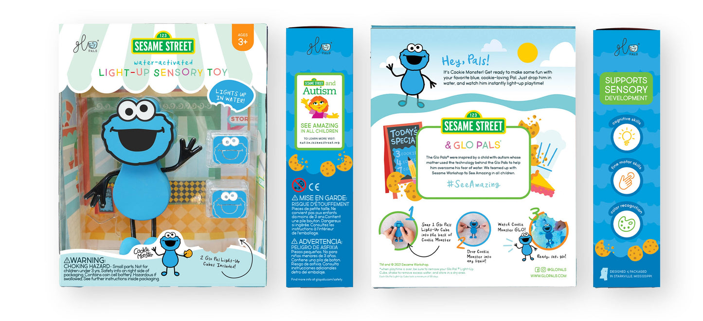 Cookie Monster - Sesame Street Character | Glo Pals