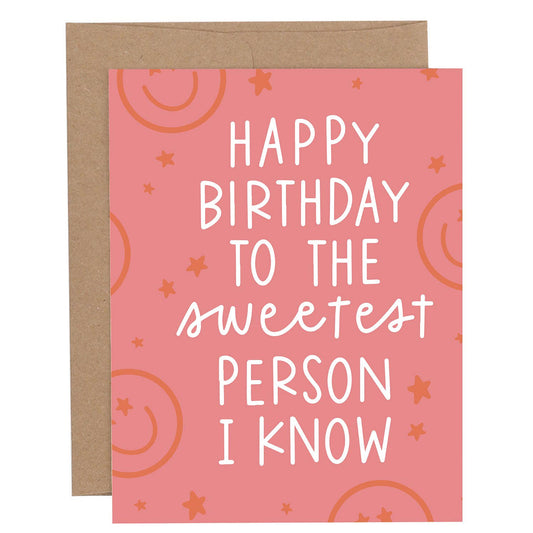 Star Eyed Smiley Birthday Greeting Card