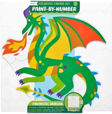 Colorific Canvas Paint by Number Kit | Fantastic Dragon