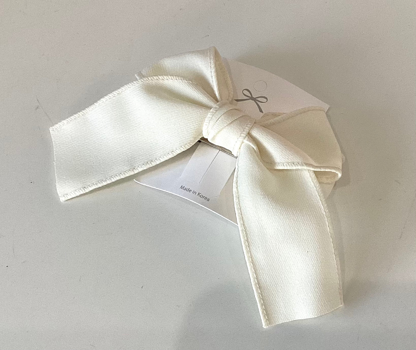 Hair Clip Bow | White