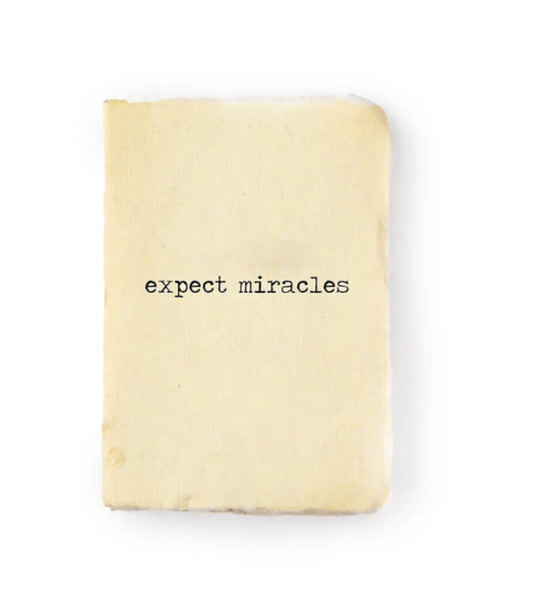 Mini Deckled Edge Notebook - Expect Miracles - 2x3