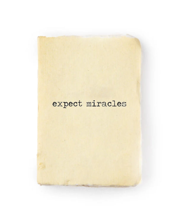Mini Deckled Edge Notebook - Expect Miracles - 2x3