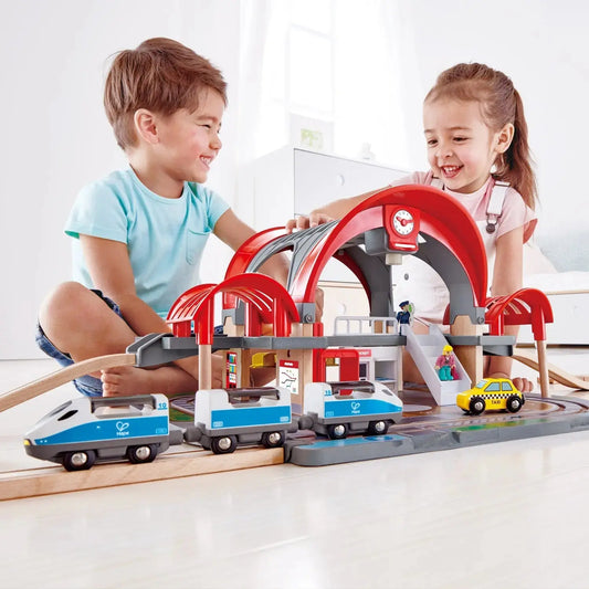 49 Piece Wooden Grand City Station Train Set