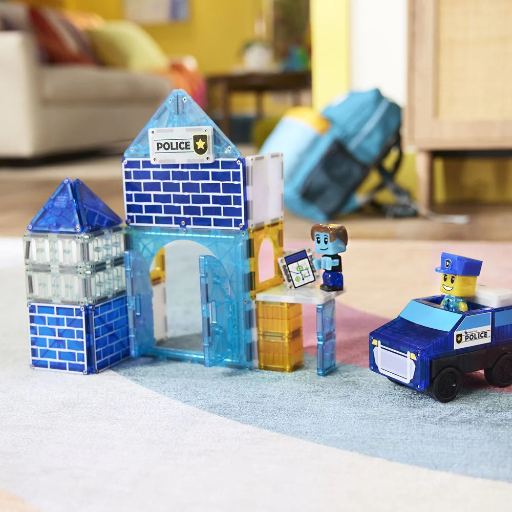 MAGNA-TILES | Police Station 35-pc set