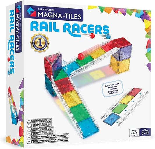 MAGNA-TILES | Rail Racers 33-pc set