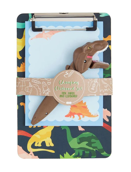 Brown Dino Pen And Clipboard