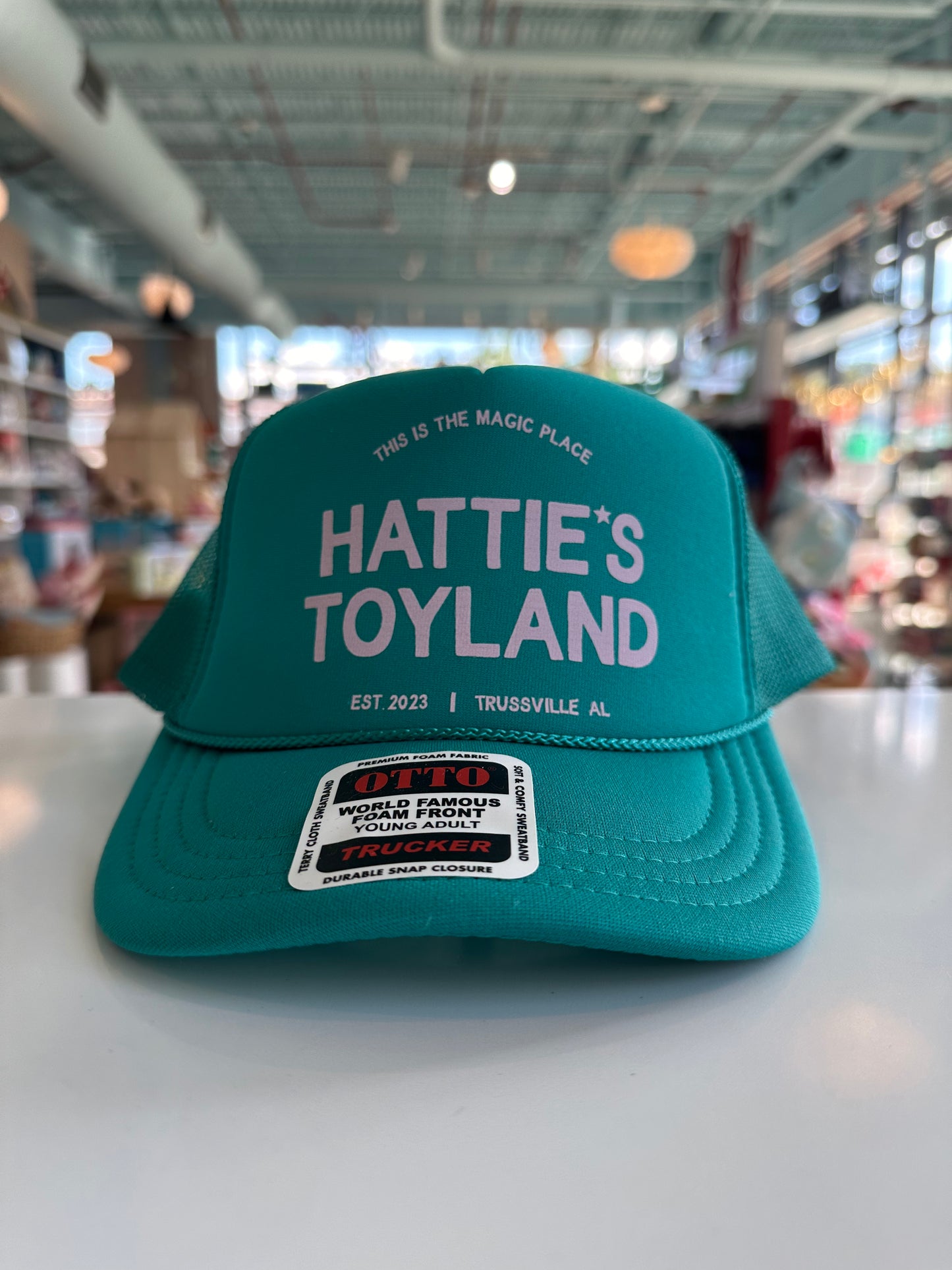 HT Jade Hat w Cotton Candy Logo