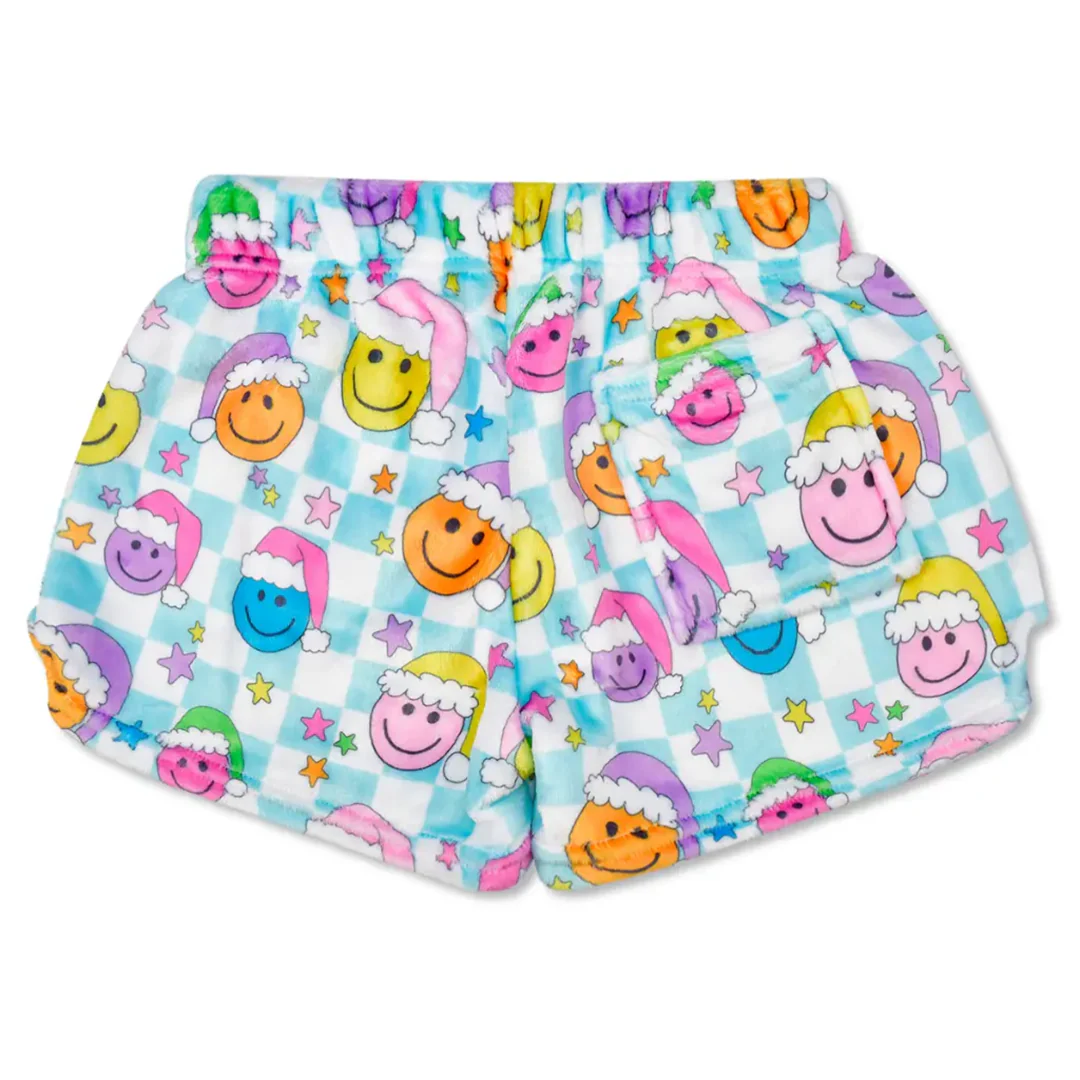 Happy Santa Plush PJ Shorts
