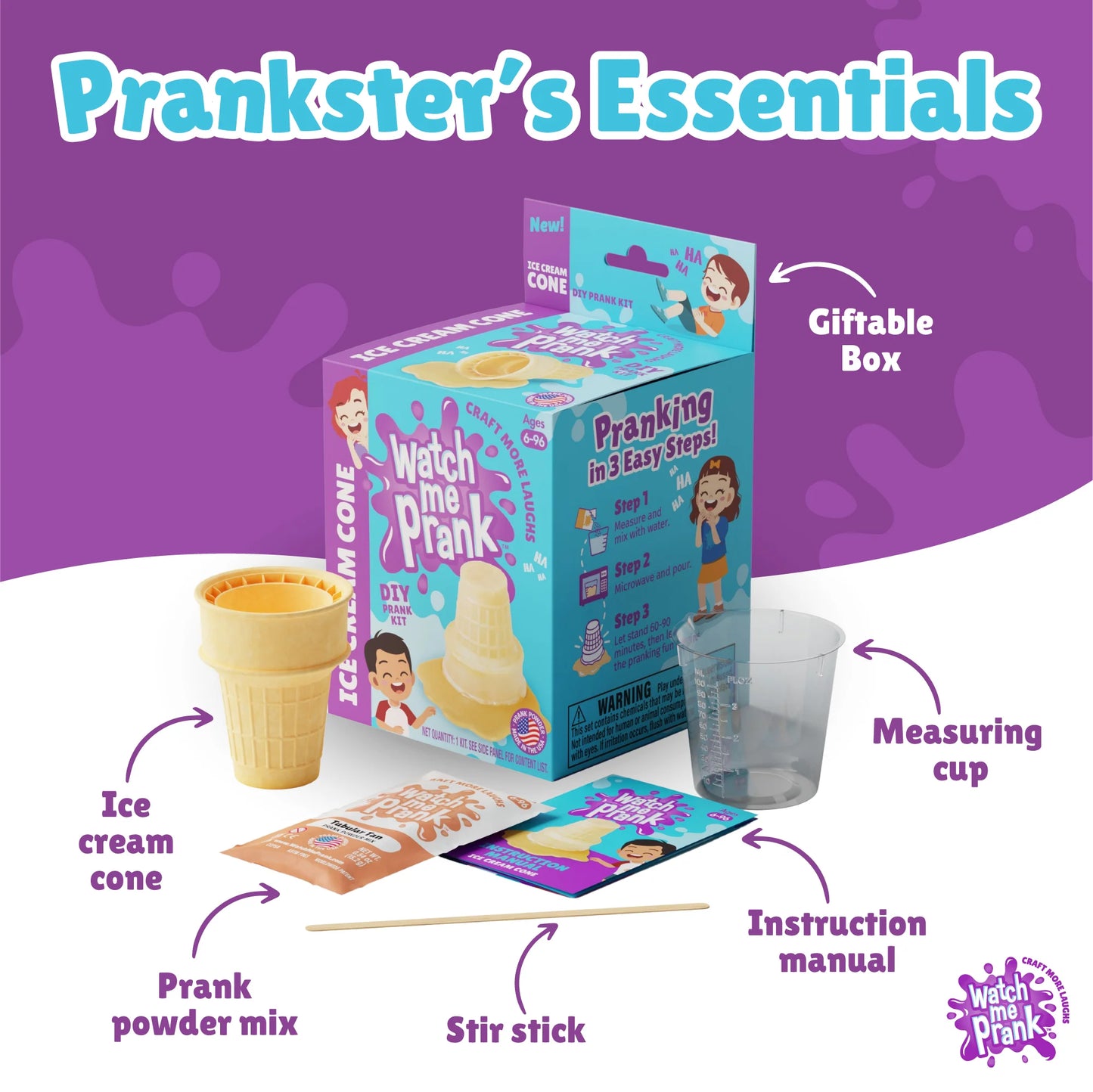 Watch Me Prank | DIY Ice Cream Cone Spill Kit