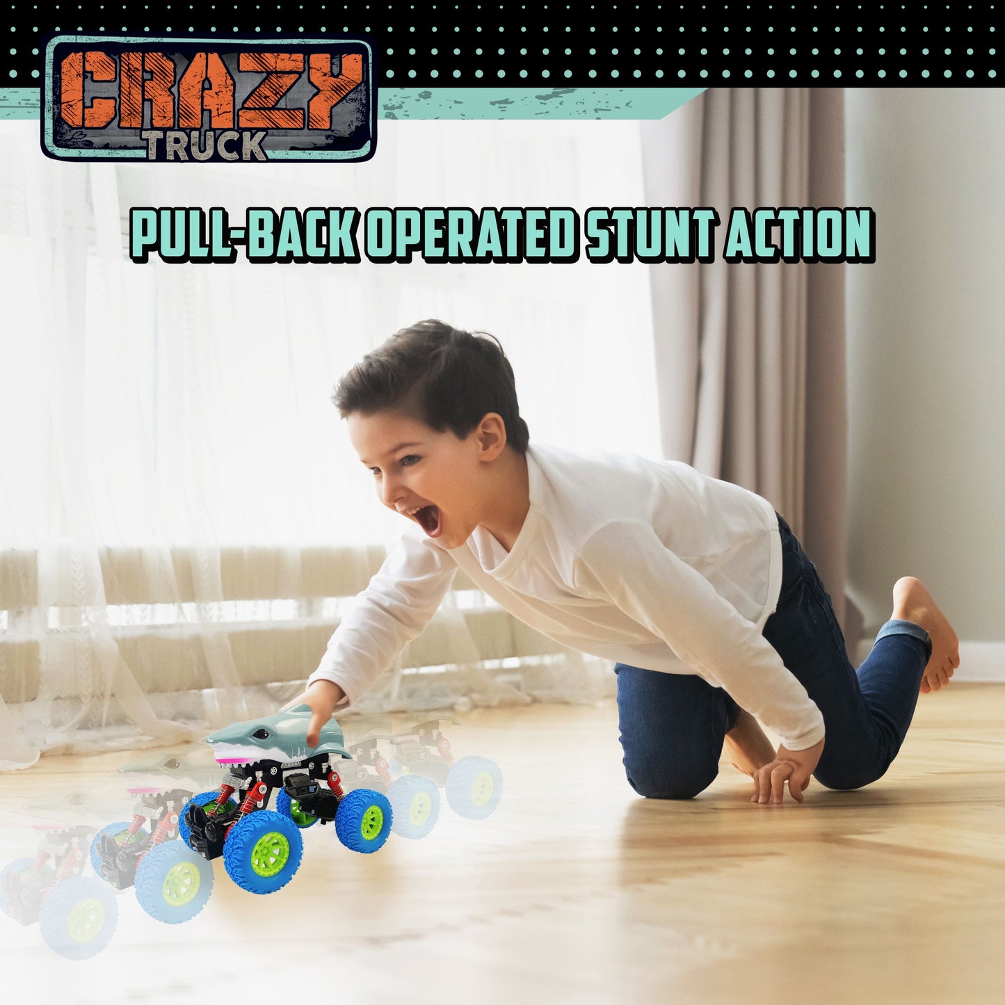 Crazy Truck Pull Back | Shark