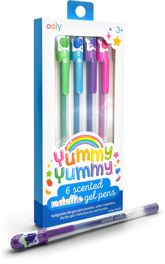 Yummy Yummy Scented Metallic Gel Pens - Neon (Set of 6)