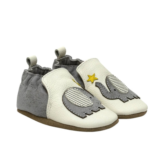 Robeez Soft Soles | Ivory Elephant with Stars