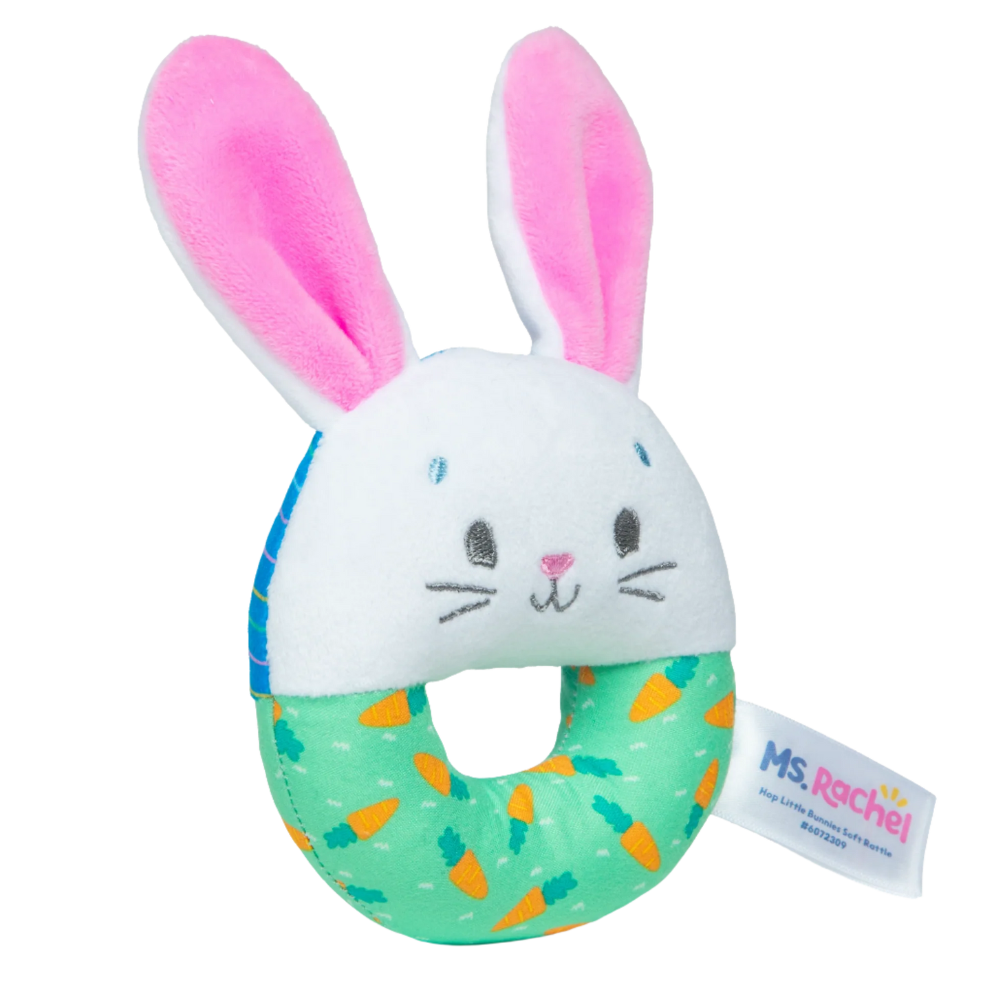 Ms. Rachel Hop Little Bunny | Soft Rattle Sensory Ring