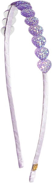 Glitter Hearts Headband | Thin