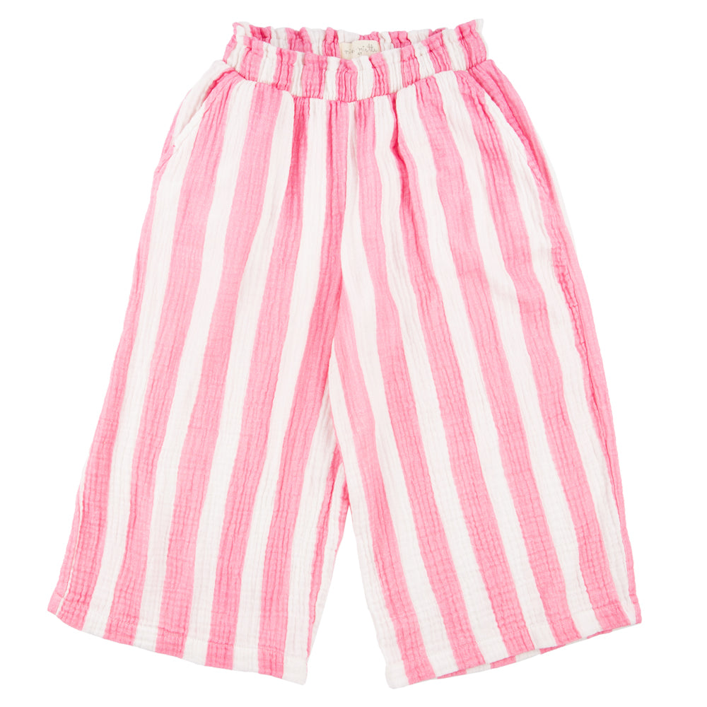 Lucia Wide Leg Pants | Pink Stripe Starburst