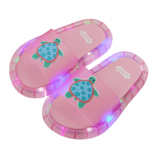 Turtle Light Up Sandal Slides | S/M