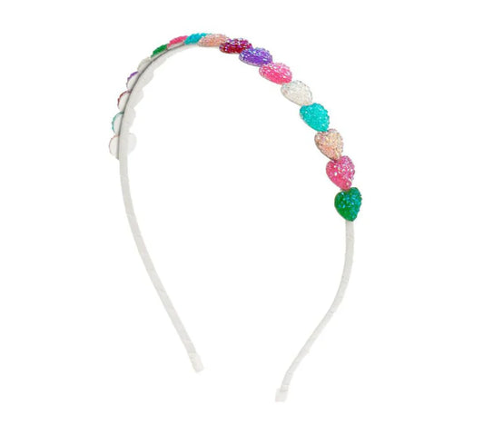 Glitter Hearts Headband | Thin