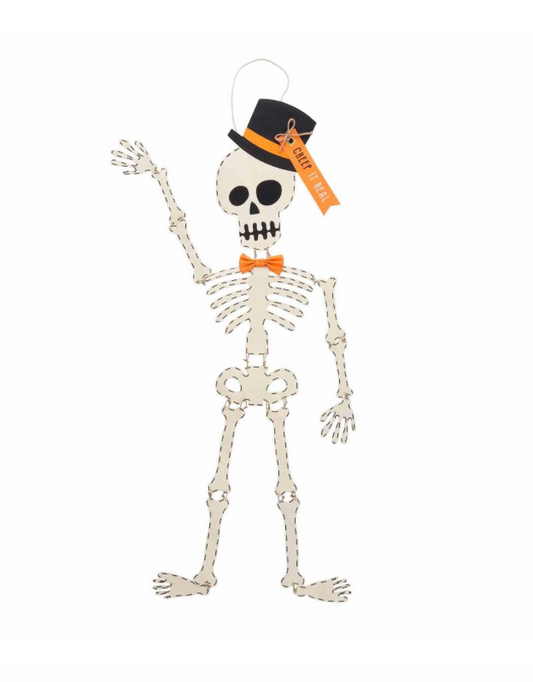 Skeleton Top Hat Door Hanger