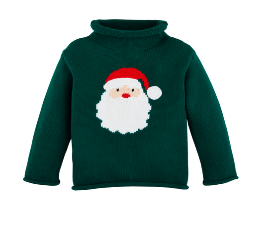 Green Santa Rollneck Sweater