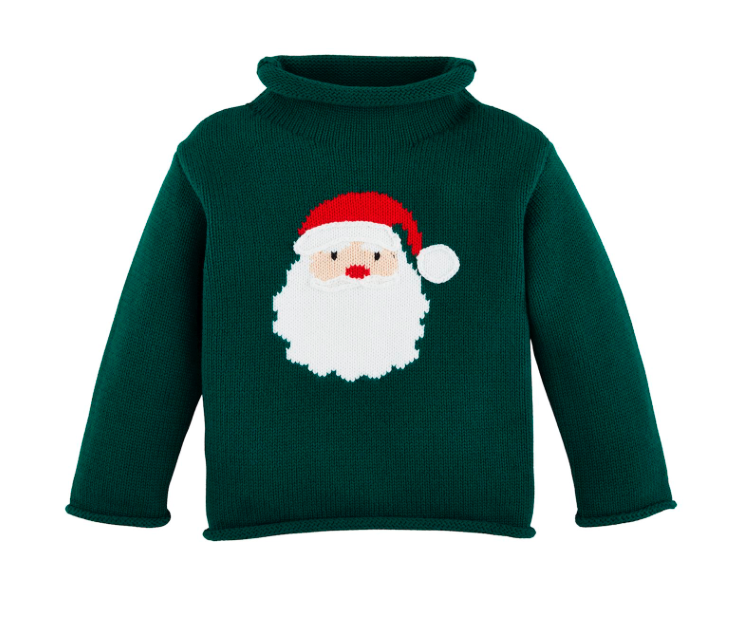 Green Santa Rollneck Sweater