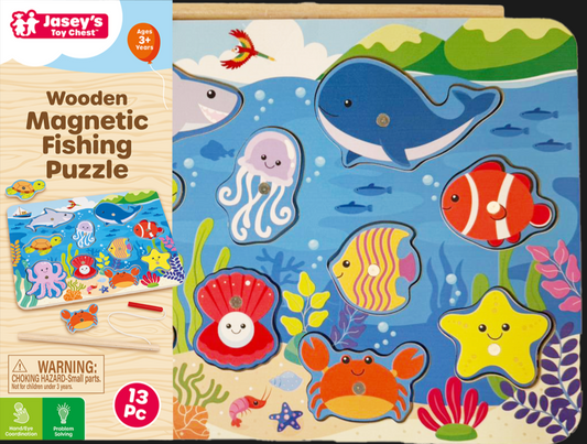 Wooden Magnetic Fishing Puzzle