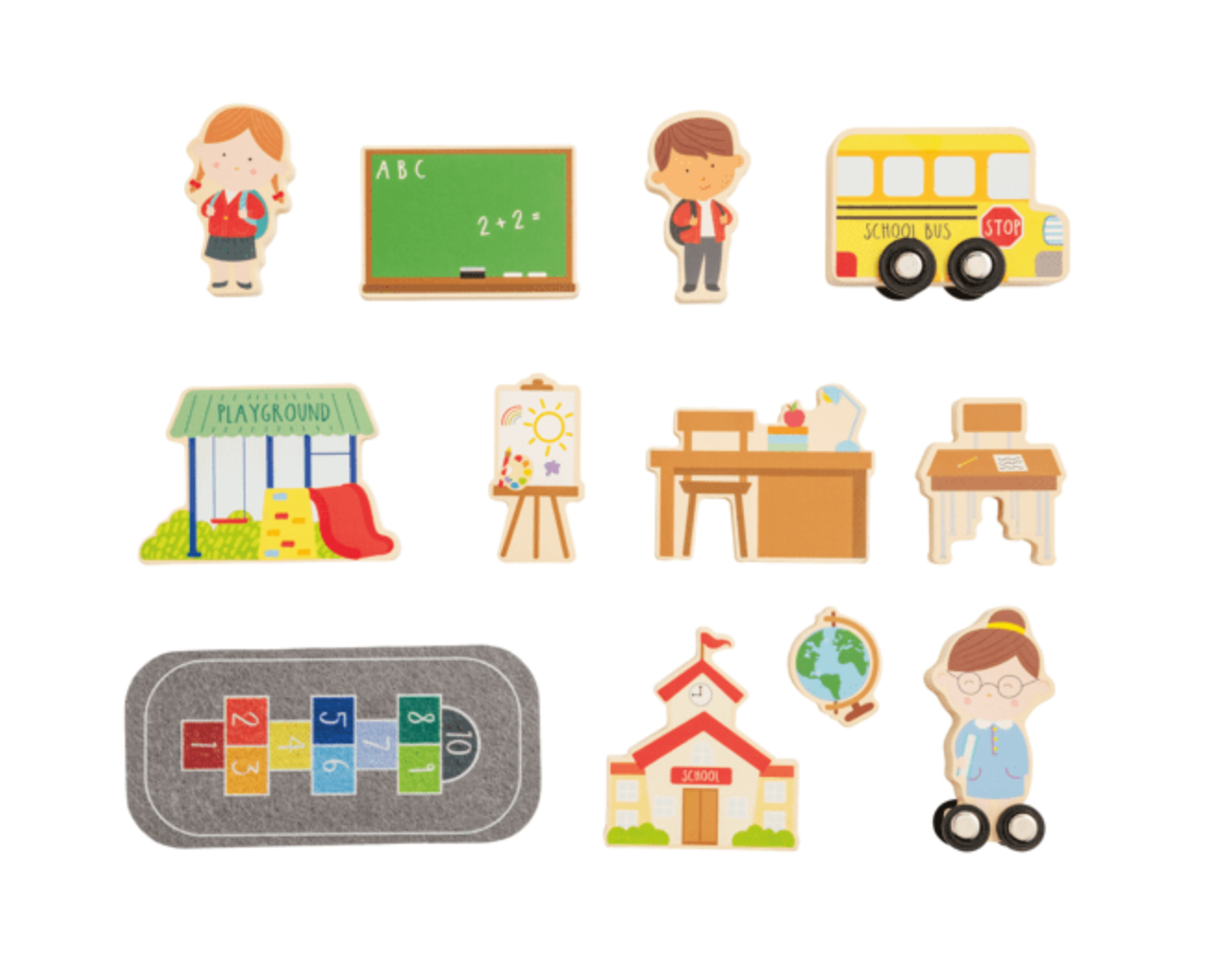 School Wood Toy Set