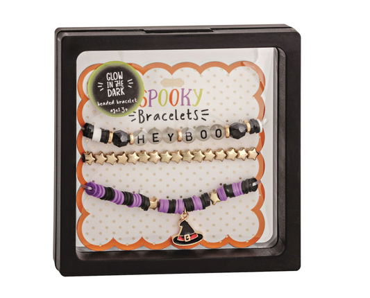 Black Halloween Bracelets | Glow in the Dark | Hey Boo!