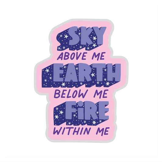 Sky Earth & Fire Vinyl Sticker