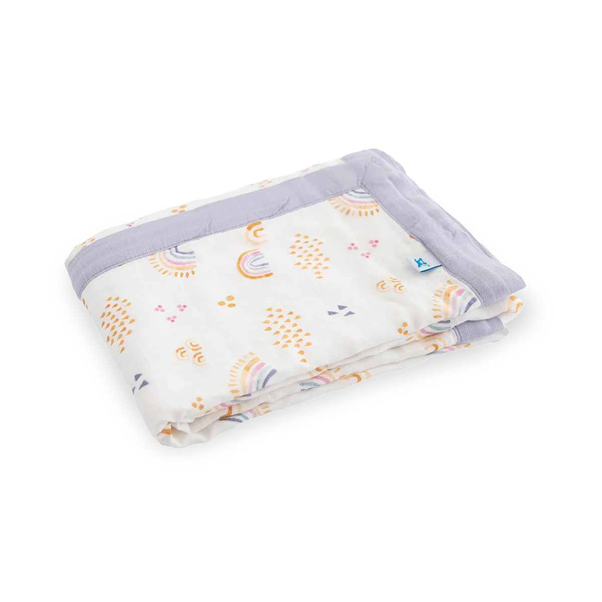 Rainbows & Raindrops | Deluxe Muslin Baby Quilt