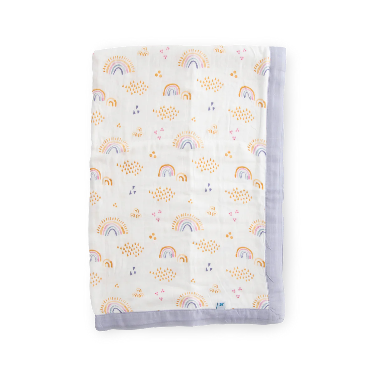 Rainbows & Raindrops | Deluxe Muslin Baby Quilt