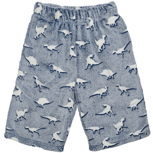 Dinosaur Tracks Glow In The Dark Plush Shorts - Small 6-8
