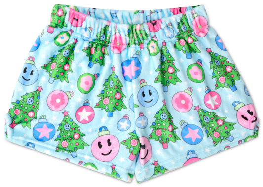 GROOVY HOLIDAY PLUSH SHORTS (ADULT MEDIUM 8-12)