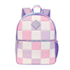 Checkerboard Large Backpack with Hearts Clear Pencil Pouch
