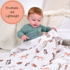 Adorable Dog Print Baby Swaddle Blanket