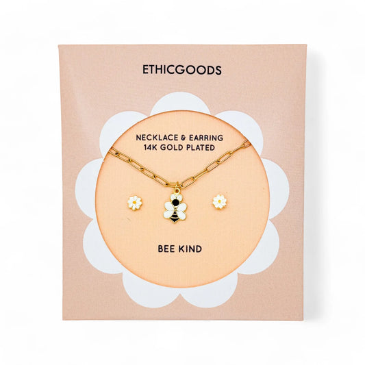 Ethic Goods Kids Necklace/Earring Set: Bee & Daisy