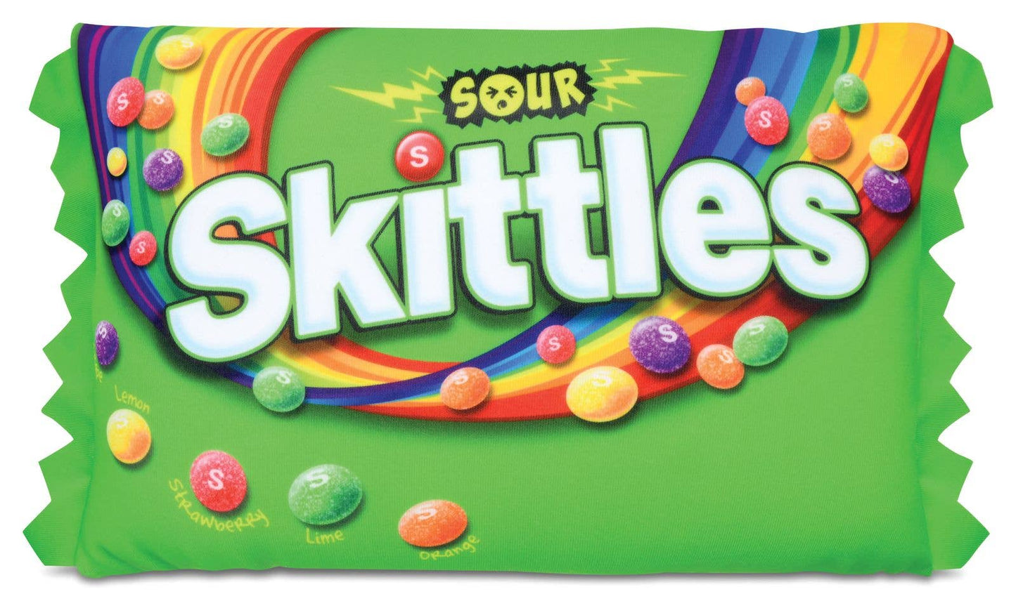 Sour Skittles Candy Microbead Plush
