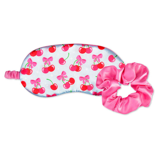 CHEERFUL CHERRIES EYE MASK & SCRUNCHIE SET